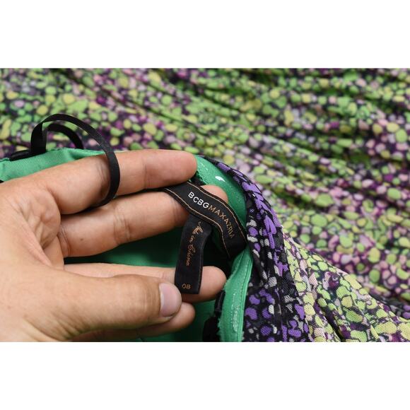 BCBGMAXAZRIA Women's Green Purple Bandage Dress Regular Size 8 - Picture 8 of 8